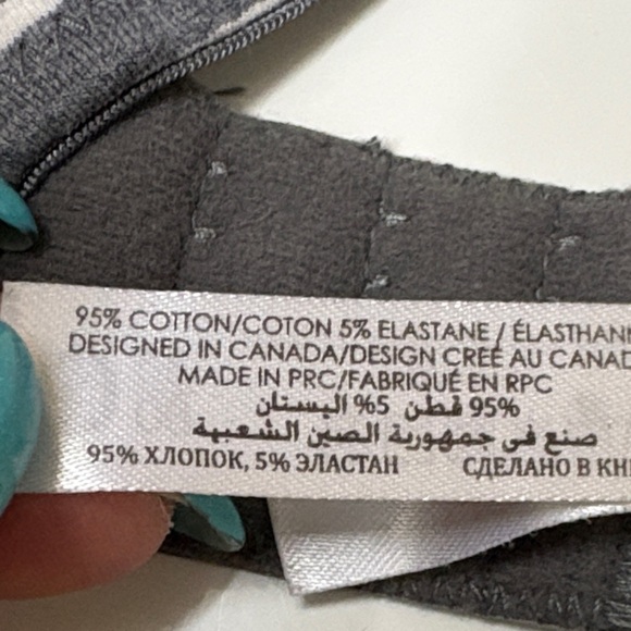 La vie en rose Gray Polka Dot Lace Bra, 36C - Picture 6 of 9